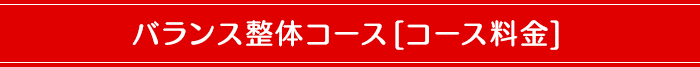 バランス整体コース[コース料金]